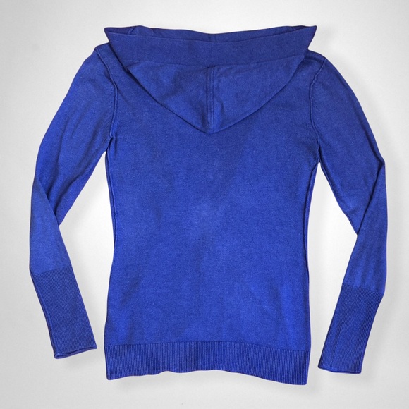 AEO Purple Hooded Soft-spun Knit Cardigan Small - Picture 2 of 5